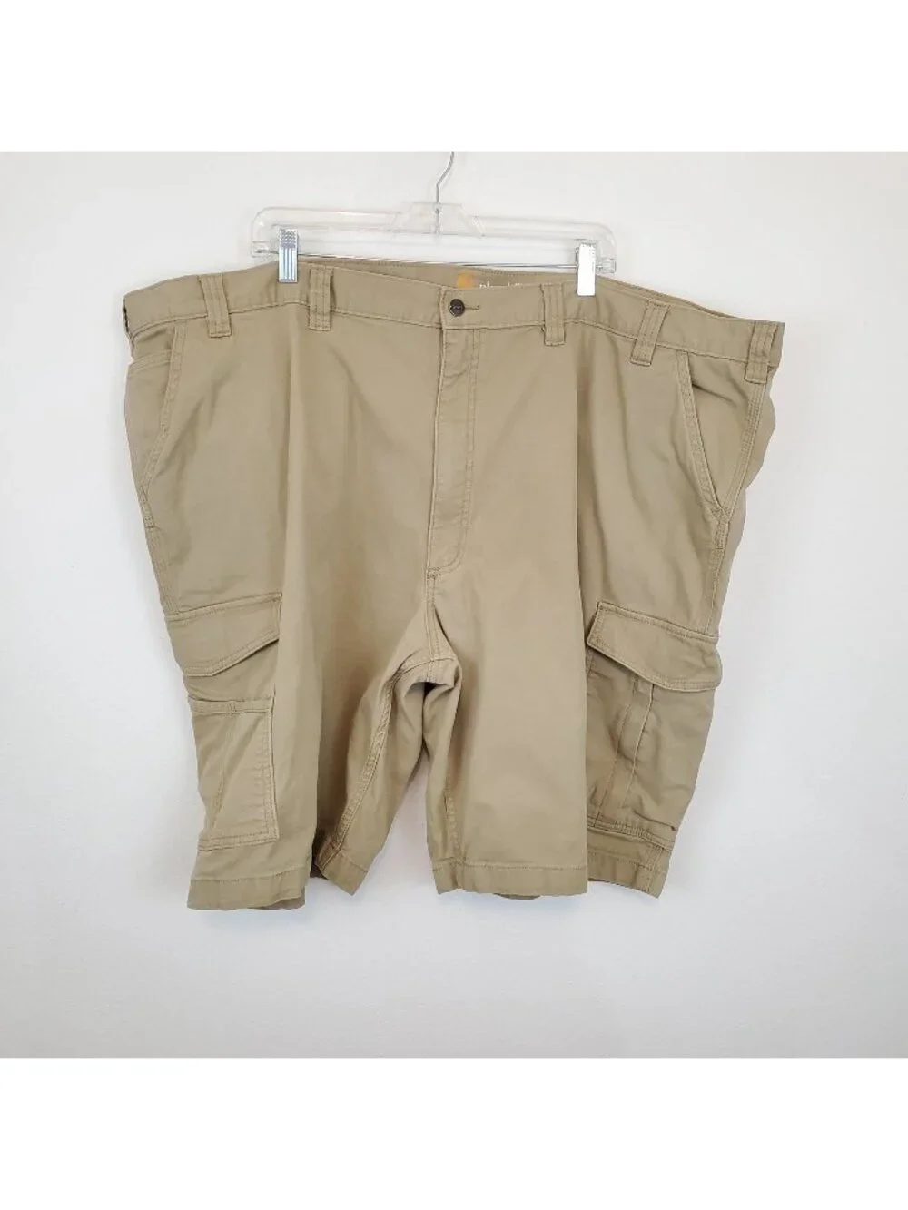 Carhartt khaki relaxed fit cargo work shorts